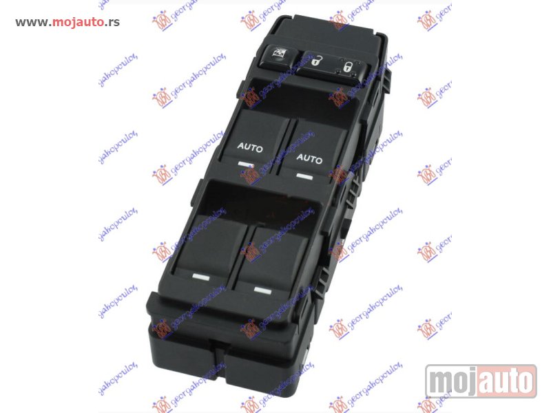 Glavna slika -  PREKIDAC U PREDNJIM VRATIMA (4 TASTERA) (CENTRALNO ZAKLJUCAVANJE) (PREDNJI AUTO) (14 PIN) Levo Dodge caliber 07- -dostupno - MojAuto