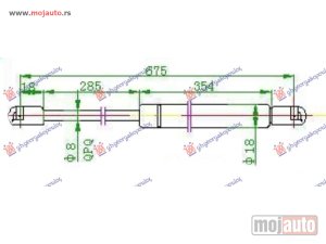 NOVI: delovi  AMORTIZER HAUBE (675L-260N) Mercedes cls (w219) coupe 04-08 -dostupno