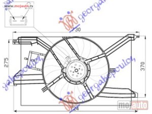 NOVI: delovi  VENTILATOR KOMPLET (BENZIN) Fiat croma sw 05-09 -dostupno
