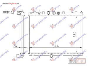 NOVI: delovi  HLADNJAK MOTORA BENZIN/DIZEL (38x54.4x2.3) (MEHANICKI SPOJ) Citroen c3 10-13 -dostupno