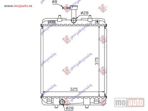 NOVI: delovi  HLADNJAK MOTORA 1.0cc (+/-AC) (375x325x16) Citroen c1 14- -dostupno