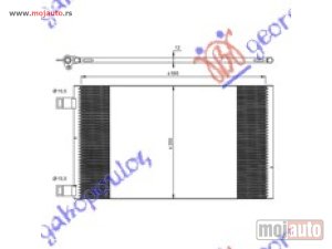 NOVI: delovi  HLADNJAK KLIME 1.6i 16V - 1.5 Dci (575x355x12) Nissan nv 250 19- -dostupno