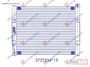 NOVI: delovi  HLADNJAK KLIME (330x330x25) 1993-1995 Honda crx targa 95-04 -dostupno