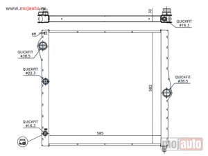 NOVI: delovi  HLADNJAK MOTORA 4.4 (50i) BENZIN - 3.0 (50d) DIZEL (585x580x32) (CEO ALUMINIJUM) Bmw x5 (e70) 10-13 -dostupno