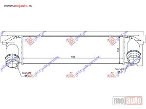 NOVI: delovi  HLADNJAK INTERKULERA 1.4-1.8-2.0 BENZIN-DIZEL (495x133x76) Bmw series 1 (f21/20) 3/5d 11-15 -dostupno
