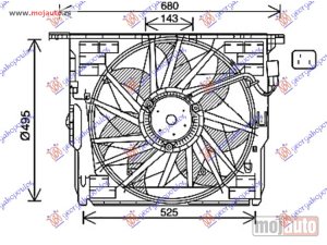NOVI: delovi  VENTILATOR KOMPLET (BENZIN/DIZEL) (3 PIN) Bmw series 5 (f10/11) 10-13 -dostupno