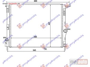 NOVI: delovi  HLADNJAK MOTORA BENZIN (-AC) (47.7x40.6) Dacia logan-mcv 08-12 -dostupno