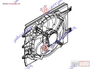 NOVI: delovi  VENTILATOR KOMPLET (1.4 16V) (+AC) Fiat 500 l 12-17 -dostupno