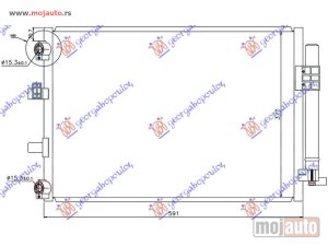 NOVI: delovi  HLADNJAK KLIME 1.6i 16V TURBO - 2.0 TDCi Ford focus 14-18 -dostupno