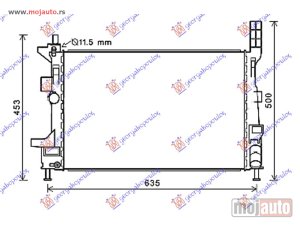 NOVI: delovi  HLADNJAK MOTORA 1.5 TDCi ECOnetic DIZEL (MAN) (543x362x26) Ford focus c-max 10-14 -dostupno