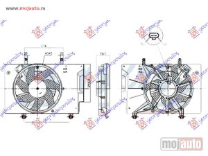NOVI: delovi  VENTILATOR KOMPLET (1.0 ECOBOOST BENZIN) (+AC) (345mm) (2+2 PIN) (NISSENS) Ford focus 11-14 -dostupno
