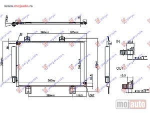 NOVI: delovi  HLADNJAK KLIME 1.3/1.5 BENZIN (545x366x16) Honda jazz 15-18 -dostupno