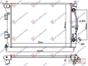 Glavna slika - HLADNJAK MOTORA 1.6 BENZIN (AUTO) (+/-AC) (55x39.7x1.6) Kia proceed 3d 13-15 -dostupno - MojAuto