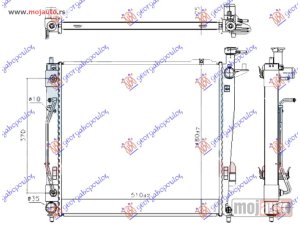 Glavna slika - HLADNJAK MOTORA 2.0/2.2 CRDi DIZEL (AUTO) (510x480x26) (HALLA TIP) Hyundai santa fe 09-12 -dostupno - MojAuto