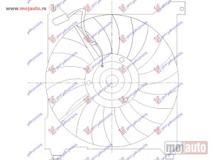 NOVI: delovi  VENTILATOR KOMPLET (BENZIN/DIZEL) (390mm) Hyundai trajet 04-08 -dostupno