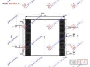 NOVI: delovi  HLADNJAK KLIME 2.5/3.0/4.2 BENZIN (522x452x16) Jaguar xkr cabrio 00-08 -dostupno