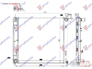 NOVI: delovi  HLADNJAK MOTORA 1.7 CRDi DIZEL (MAN) (480x480x16) Kia carens 13- -dostupno