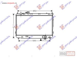 NOVI: delovi  HLADNJAK MOTORA 1.6/1.8i 16V (43x67x26) Kia carens 03-06 -dostupno