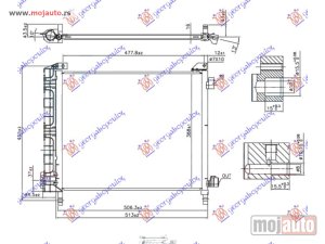 NOVI: delovi  HLADNJAK KLIME 1.2i 12V (HR12DE) (510x390) 75KS Nissan micra (k13) 13-17 -dostupno