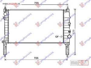 NOVI: delovi  HLADNJAK MOTORA 1.4 16v TURBO BENZIN (MAN) (620x360x26) Chevrolet trax 13- -dostupno