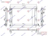 NOVI: delovi  HLADNJAK MOTORA 1.2/1.4i BENZIN (MAN) (500x380x16) Kia rio h/b 11-14 -dostupno