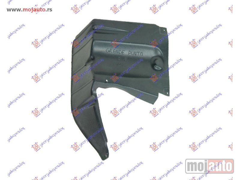 Glavna slika -  ZASTITA MOTORA PLASTICNA Desno Fiat punto evo 09-12 -dostupno - MojAuto