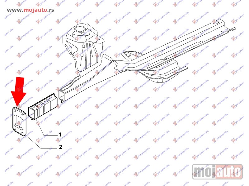 Glavna slika -  POKLOPAC KRAKA SASIJE Levo Fiat punto evo 09-12 -nedostupno - MojAuto