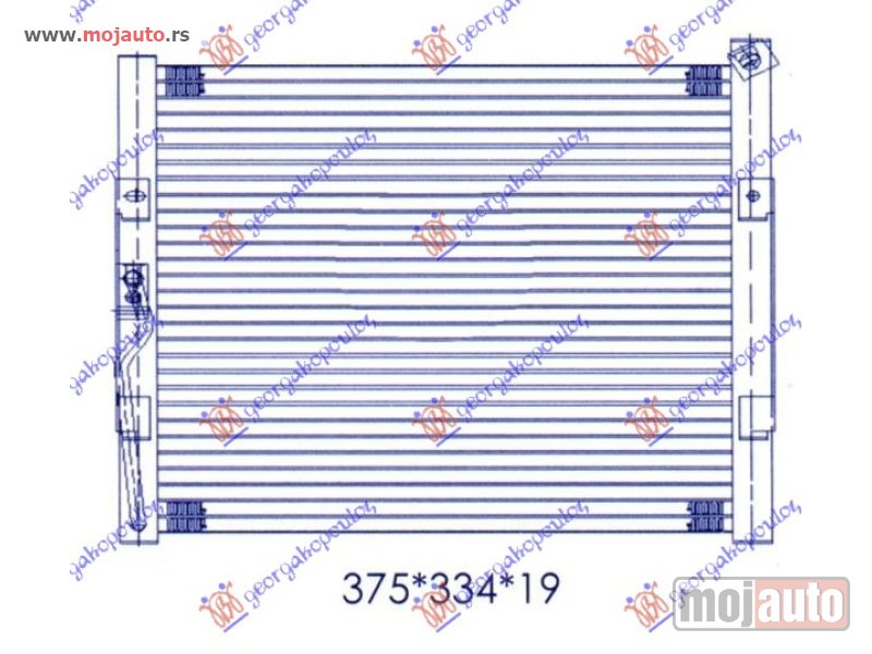 Glavna slika -  HLADNJAK KLIME (330x330x25) 1993-1995 Honda crx targa 95-04 -dostupno - MojAuto