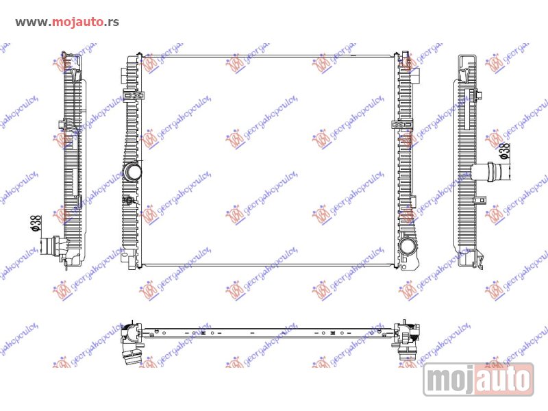 Glavna slika -  HLADNJAK MOTORA 2.0 BENZIN (615x502x22) Bmw z4 (g29) 18- -dostupno - MojAuto