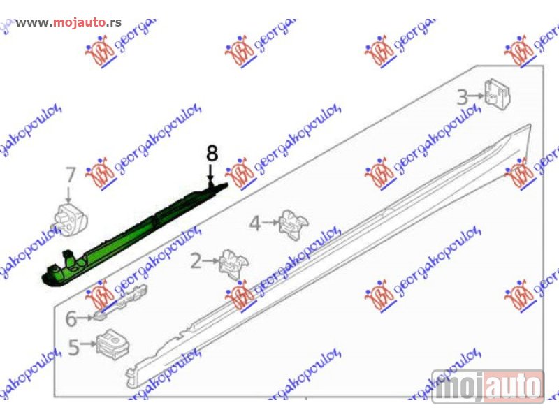 Glavna slika -  NOSAC AMBIJENTALNOG OSVETLJENJA NA SAJTNI Levo Bmw series 3 (g20/g21) sdn/s.w. 18-22 -nedostupno - MojAuto