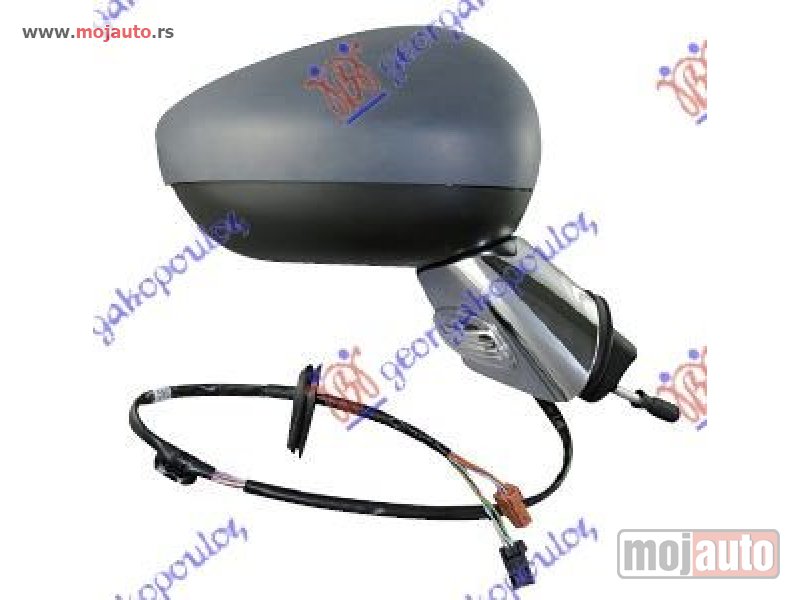 Glavna slika -  RETROVIZOR ELEKTRICNI SA GREJACEM PM (ELEKTRO-SKLOPIV) (MIGAVAC) (SENZOR) (HROM NOSAC) (A KVALITET) (KONVEKSNO STAKLO) Desno Citroen ds3 10-14 -dostupno - MojAuto
