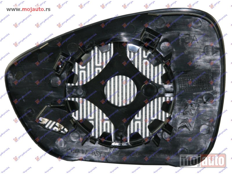 Glavna slika -  STAKLO RETROVIZORA SA GREJACEM (KONVEKSNO) Desno Citroen ds3 10-14 -dostupno - MojAuto