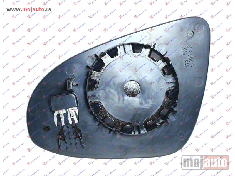 Glavna slika -  STAKLO RETROVIZORA SA GREJACEM (KONVEKSNO) Desno Citroen c1 14- -dostupno - MojAuto