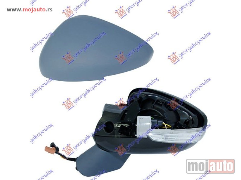 Glavna slika -  RETROVIZOR ELEKTRICNI SA GREJACEM PM (ELEKTRO-SKLOPIV) (MIGAVAC) (SVETLO) (A KVALITET) (KONVEKSNO STAKLO) Levo Citroen ds5 11-15 -dostupno - MojAuto