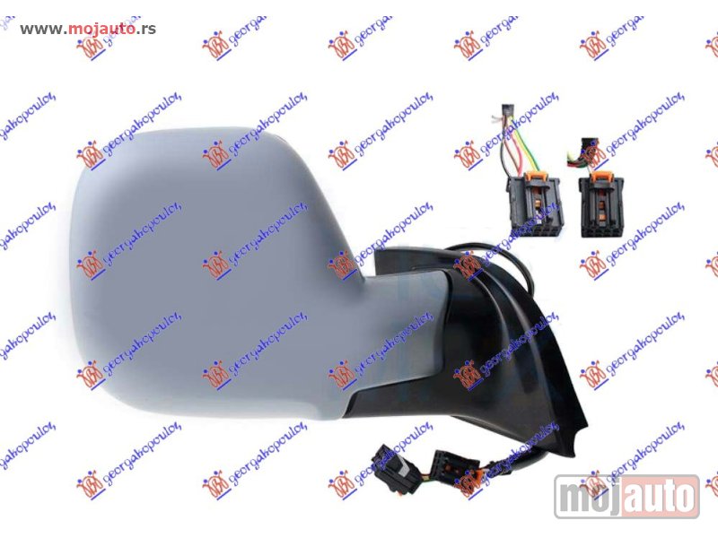 Glavna slika -  RETROVIZOR ELEKTRICNI SA GREJACEM PM (ELEKTRO-SKLOPIV) (SENZOR) (7+2 PIN) (A KVALITET) (KONVEKSNO STAKLO) Desno Citroen berlingo 19- -dostupno - MojAuto