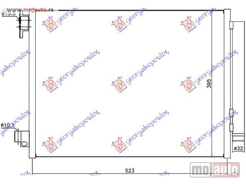 Glavna slika -  HLADNJAK KLIME BENZIN/DIZEL (510x39.7x12) 2012- (VALEO TIP) Dacia duster 10-17 -dostupno - MojAuto