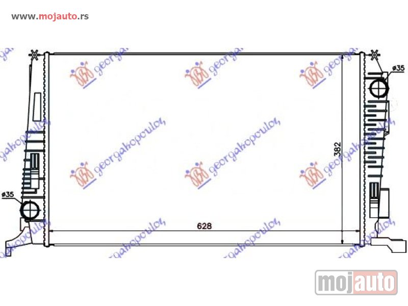 Glavna slika -  HLADNJAK MOTORA 1.5 DCI (62.8x39) Dacia duster 10-17 -dostupno - MojAuto