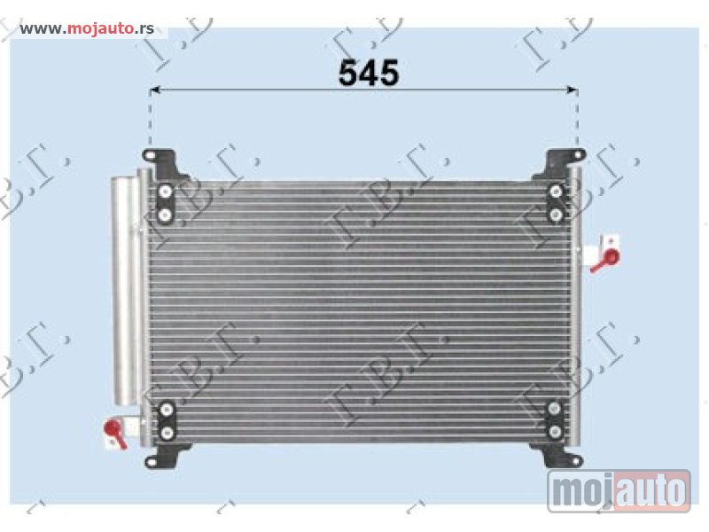 Glavna slika -  HLADNJAK KLIME 1.6 16V (535x340x16) Fiat multipla 04-10 -dostupno - MojAuto