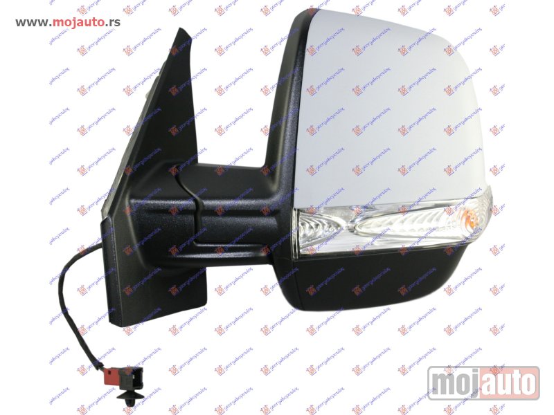 Glavna slika -  RETROVIZOR ELEKTRICNI SA GREJACEM PM (CARGO) (MIGAVAC) (KONVEKSNO STAKLO) Levo Fiat doblo 09-15 -dostupno - MojAuto