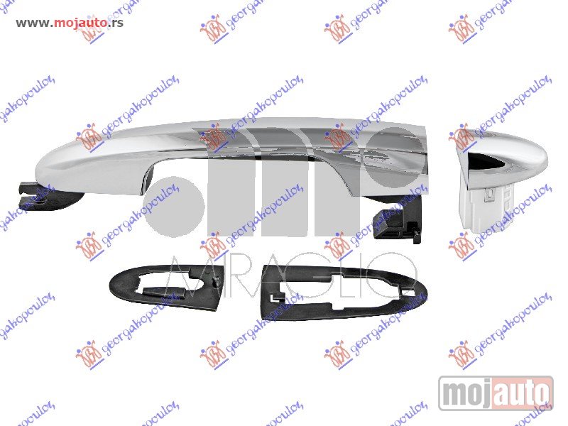 Glavna slika -  KVAKA PREDNJIH/ZADNJIH VRATA SPOLJASNJA HROM Desno Fiat 500 l 17- -dostupno - MojAuto