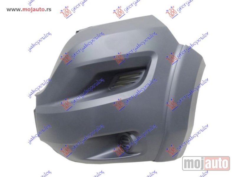 Glavna slika -  KRAJ PREDNJEG BRANIKA SIVI (BEZ MAGLENKE) (MAXI) (MODEL SA PLASTICNIM RUBOM NA KRILU) Levo Fiat ducato 20- -dostupno - MojAuto