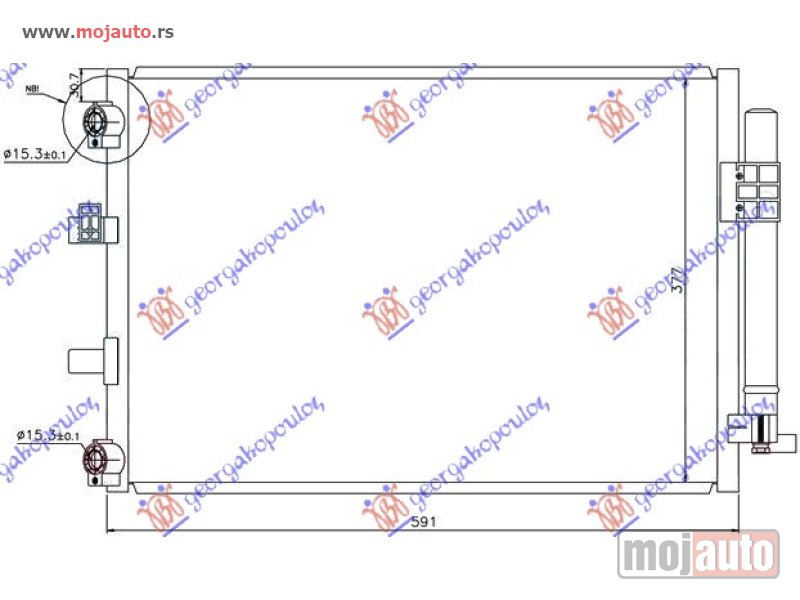 Glavna slika -  HLADNJAK KLIME 1.6i 16V TURBO - 2.0 TDCi Ford focus 14-18 -dostupno - MojAuto