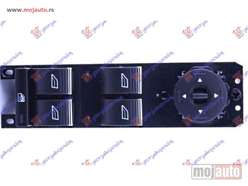 Glavna slika -  PREKIDAC U PREDNJIM VRATIMA CRNI/SREBRNI (4 TASTERA) (3 PIN) Levo Ford focus 11-14 -dostupno - MojAuto