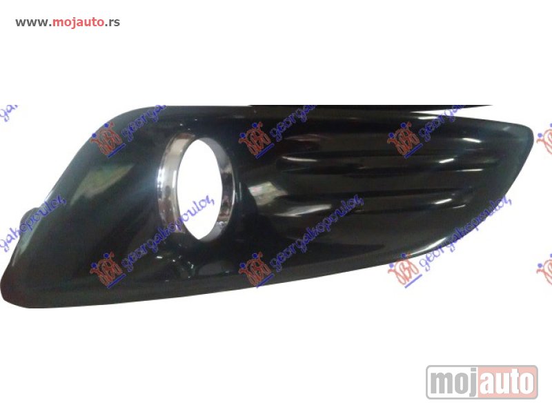 Glavna slika -  RESETKA PREDNJEG BRANIKA (SA MAGLENKOM) (HROM LAJSNA) SJAJ-CRNA Desno Ford fiesta 13-17 -dostupno - MojAuto