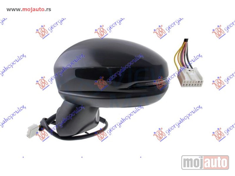 Glavna slika -  RETROVIZOR ELEKTRICNI SA GREJACEM PM (ELEKTRO-SKLOPIV) (MIGAVAC) (9 PIN) (A KVALITET) (ASFERICNO STAKLO) Levo Honda jazz 15-18 -dostupno - MojAuto