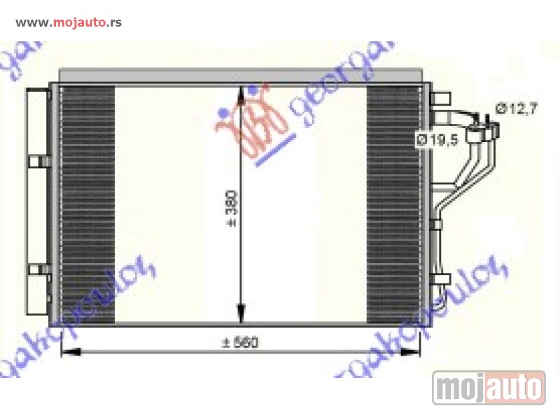 Glavna slika -  HLADNJAK KLIME 1.4/1.6i BENZIN (555x385x16) Hyundai i30 5d 12-14 -dostupno - MojAuto