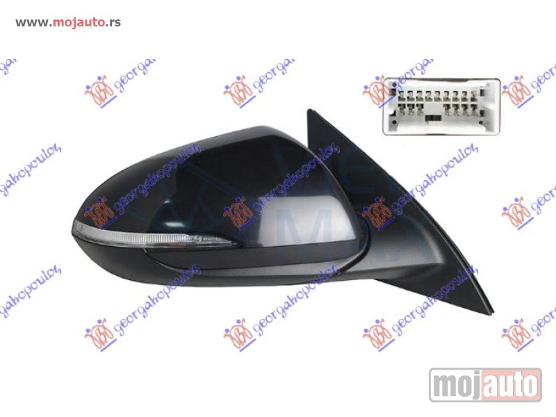 Glavna slika -  RETROVIZOR ELEKTRICNI SA GREJACEM PM (ELEKTRO-SKLOPIV) (MEMORIJA) (MRTAV UGAO) (14 PIN) (A KVALITET) (KONVEKSNO STAKLO) Desno Hyundai i30 fastback 20- -dostupno - MojAuto