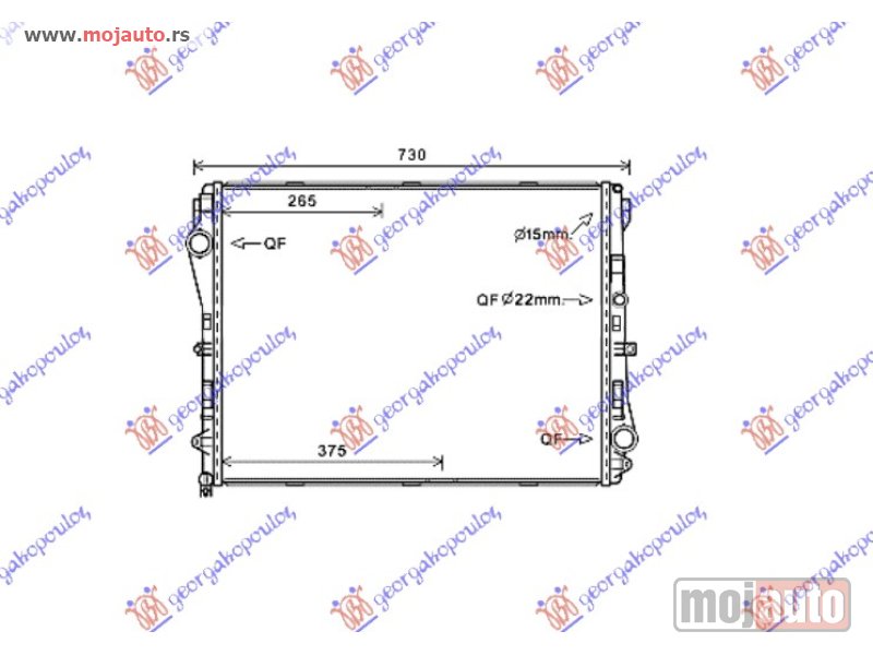 Glavna slika -  HLADNJAK MOTORA BENZIN/DIZEL (AUTO) (640x500x260 Mercedes glc (x253/c253) suv/coupe 20-23 -dostupno - MojAuto