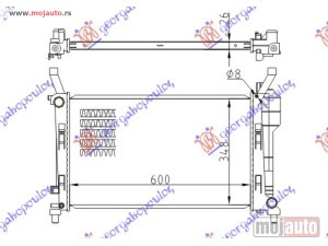 NOVI: delovi  HLADNJAK MOTORA 1.5/1.7i 8V (+/-AC) (60x37.4) MX Mercedes a class (w169) 04-12 -dostupno