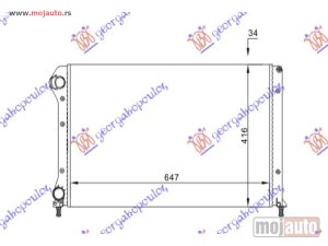 Glavna slika - HLADNJAK MOTORA 1.4 8V 1.6 16V 1.9D (+AC) (65x40) Fiat doblo 01-05 -dostupno - MojAuto